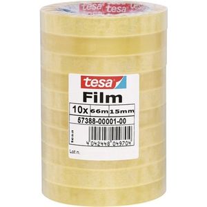 Tesa standaard plakband 15 mm x 66 m (10 rollen)
