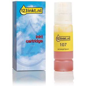 Epson 107 inktfles geel (123inkt huismerk)