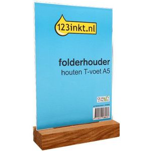 123inkt folderhouder houten T-voet A5