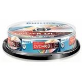 Philips DVD+R double layer 10 stuks in cakebox