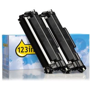 123inkt huismerk vervangt Brother TN-2510XL toner zwart hoge capaciteit dubbelpak