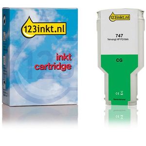 123inkt huismerk vervangt HP 747 (P2V84A) inktcartridge chromatic green