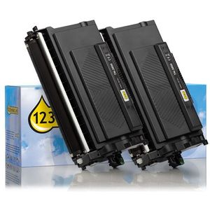 123inkt huismerk vervangt Brother TN-3600 toner zwart dubbelpak