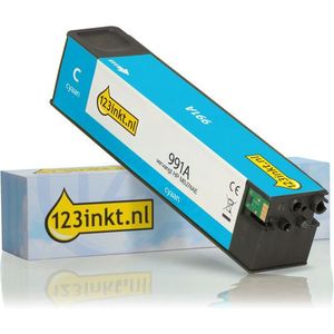 123inkt huismerk vervangt HP 991A (M0J74AE) inktcartridge cyaan