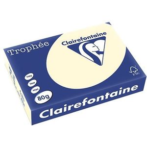 Clairefontaine gekleurd papier ivoor 80 grams A4 (500 vel)