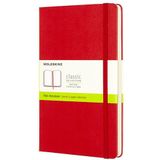 Moleskine large notitieboek blanco hard cover rood