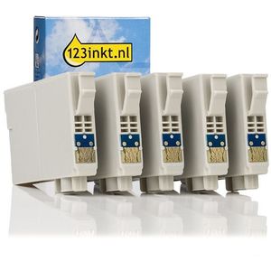 Epson T0711H, T1002, T1003, T1004 aanbieding zwart + 3 kleuren Inktcartridge (123inkt huismerk)