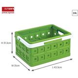 Sunware Square vouwkrat met handgreep 24L groen x ,3