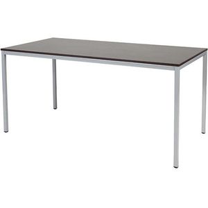 Schaffenburg Domino Basic vergadertafel aluminium frame logan eiken blad 160 x 80 cm