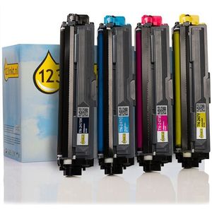 Toner Aanbieding: 123inkt huismerk vervangt Brother TN-247 BK / C / M / Y zwart + 3 kleuren