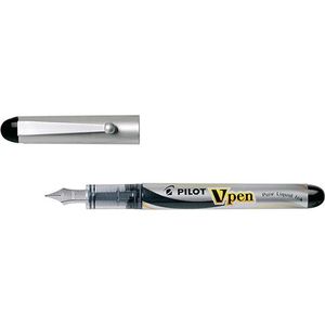 Pilot V-Pen vulpen fijn zilver (zwarte inkt)