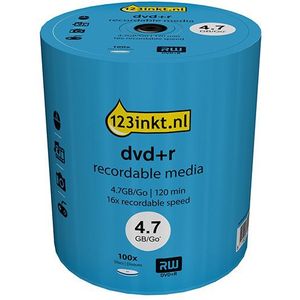 123inkt - DVD+R - 100 Stuks - Op Spindel - 4,7 GB - 16x Snelheid