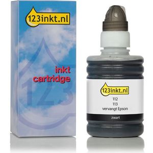 Epson 112 inktfles zwart (123inkt huismerk)