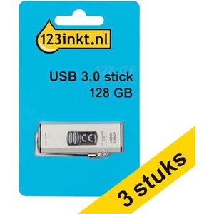 Aanbieding: 3x 123inkt USB 3.0-stick 128GB