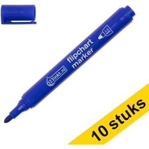 Aanbieding: 10x 123inkt flipchart marker blauw (1 - 3 mm rond)