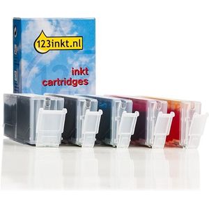 Canon PGI-550PGBK / CLI-551 aanbieding: 2 zwart + 3 kleuren Inktcartridge (123inkt huismerk)