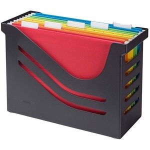 Jalema Re-Solution hangmappenbox zwart incl. vijf gekleurde hangmappen