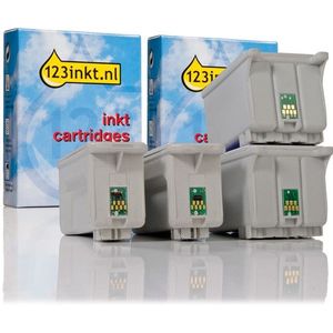 Inktcartridge Epson aanbieding: 2 x T040 zwart + 2 x T041 kleur (123inkt huismerk)