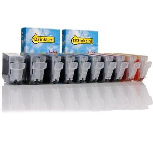 Canon aanbieding: 2 x BCI-3eBK + 2 x BCI-6BK/C/M/Y (2 zwart + 3 kleuren) Inktcartridge (123inkt huismerk)