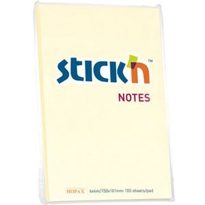 Stick'n notes pastelgeel 152 x 102 mm