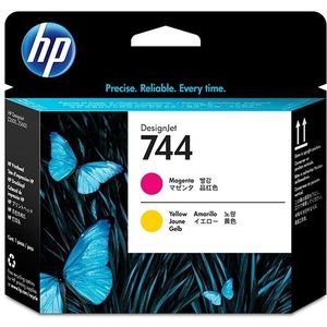 HP 744 (F9J87A) printkop magenta en geel (origineel)