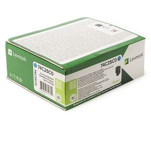 Lexmark 74C2SC0 toner cyaan hoge capaciteit (origineel)