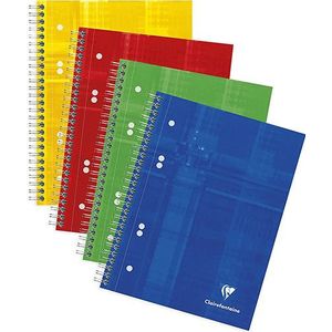 Clairefontaine collegeblok A5+ gelinieerd 90 grams 80 vel assorti 5 stuks