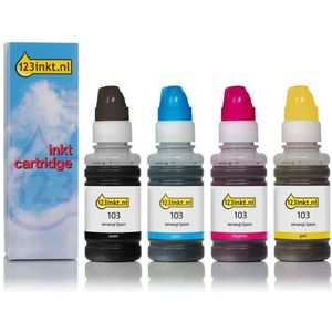 Epson 103 multipack zwart + 3 kleur Inktcartridge (123inkt huismerk)