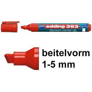 Edding 383 flipchart marker rood (1 - 5 mm beitel)