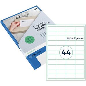 Rillprint transparante etiketten 48,5 x 25,4 mm (1100 etiketten)
