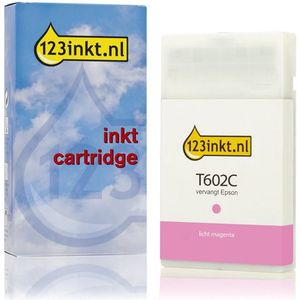 Epson T602C inktcartridge licht magenta standaard capaciteit (123inkt huismerk)