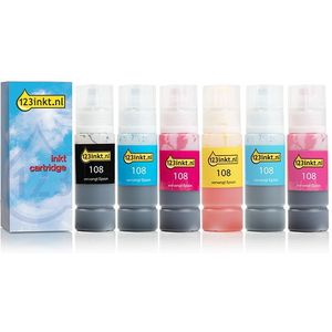 Epson aanbieding: 108-serie zwart + 5 kleuren Inktcartridge (123inkt huismerk)