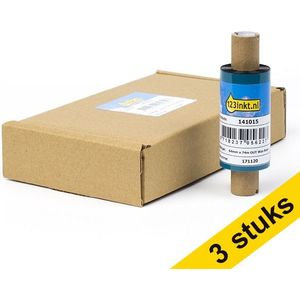 123inkt huismerk vervangt Aanbieding: 3x Zebra 3200 wax/hars ribbon (03200GS06407) 64 mm x 74 m (5 ribbons)