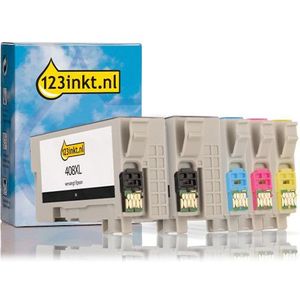 Epson aanbieding: 408XL-serie 2x zwart + 3 kleuren Inktcartridge (123inkt huismerk)
