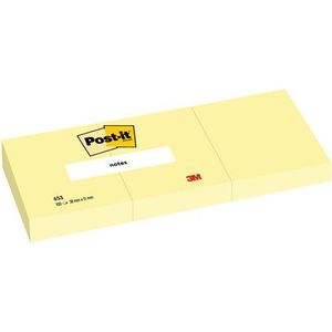 3M Post-it notes geel 38 x 51 mm (3 blokjes van 100 vel)