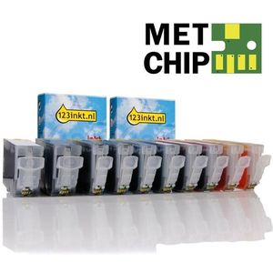 Canon aanbieding: 2 x PGI-5BK + 2 x CLI-8BK/C/M/Y met chip (2 zwart + 3 kleuren) Inktcartridge (123inkt huismerk)