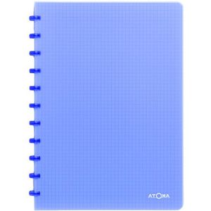 Atoma Trendy geruit schrift A4 transparant blauw 72 vel (5 mm)