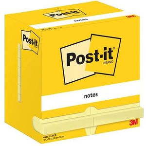 3M Post-it notes gelijnd geel 76 x 127 mm (12 stuks)