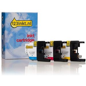 123inkt huismerk vervangt Brother LC-1220RBWBP multipack 3 kleuren
