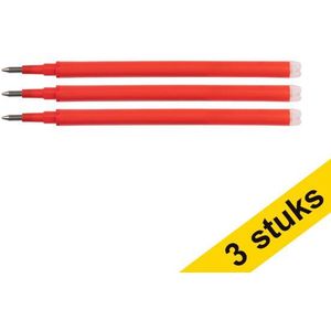 Aanbieding: 3x 123inkt uitwisbare balpen navulling rood (3 stuks)