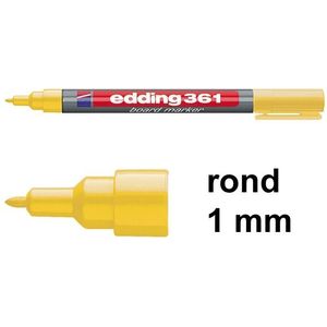 Edding 361 whiteboard marker geel (1 mm rond)