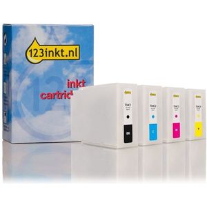 Epson aanbieding: T04C-serie zwart + 3 kleuren Inktcartridge (123inkt huismerk)