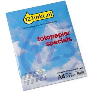 123inkt Specials glanzend fotopapier met houtnerfstructuur 230 grams A4 (10 vel)