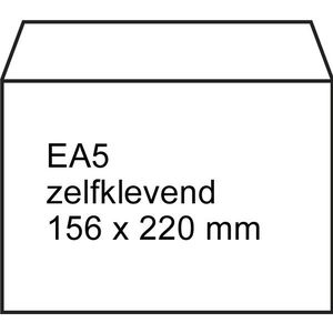 123inkt dienst envelop wit 156 x 220 mm - EA5 zelfklevend (500 stuks)