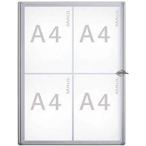 Maul Extraslim binnenvitrine 4 x A4 aluminium