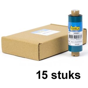 123inkt huismerk vervangt Aanbieding: 15x Zebra 3200 wax/hars ribbon (03200GS08407) 84 mm x 74 m