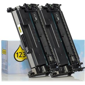123inkt huismerk vervangt HP 26A (CF226A) toner zwart dubbelpak
