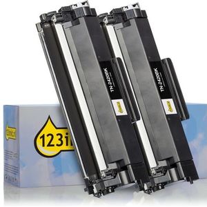 123inkt huismerk vervangt Brother TN-2420BK toner zwart dubbelpak