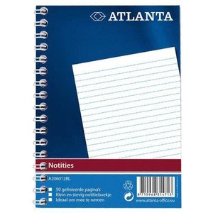 Atlanta notitieboek A6 gelinieerd met spiraal 50 vel