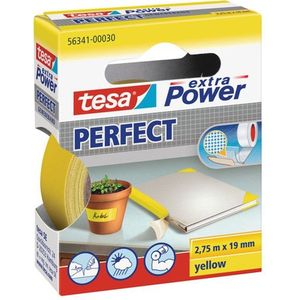 Tesa Extra Power Perfect textieltape geel 19 mm x 2,75 m